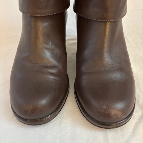 Dansko Bobbi Dark Brown Leather Cuffed Heeled Ankle Boots, Women's Size 37 - Picture 4 of 13